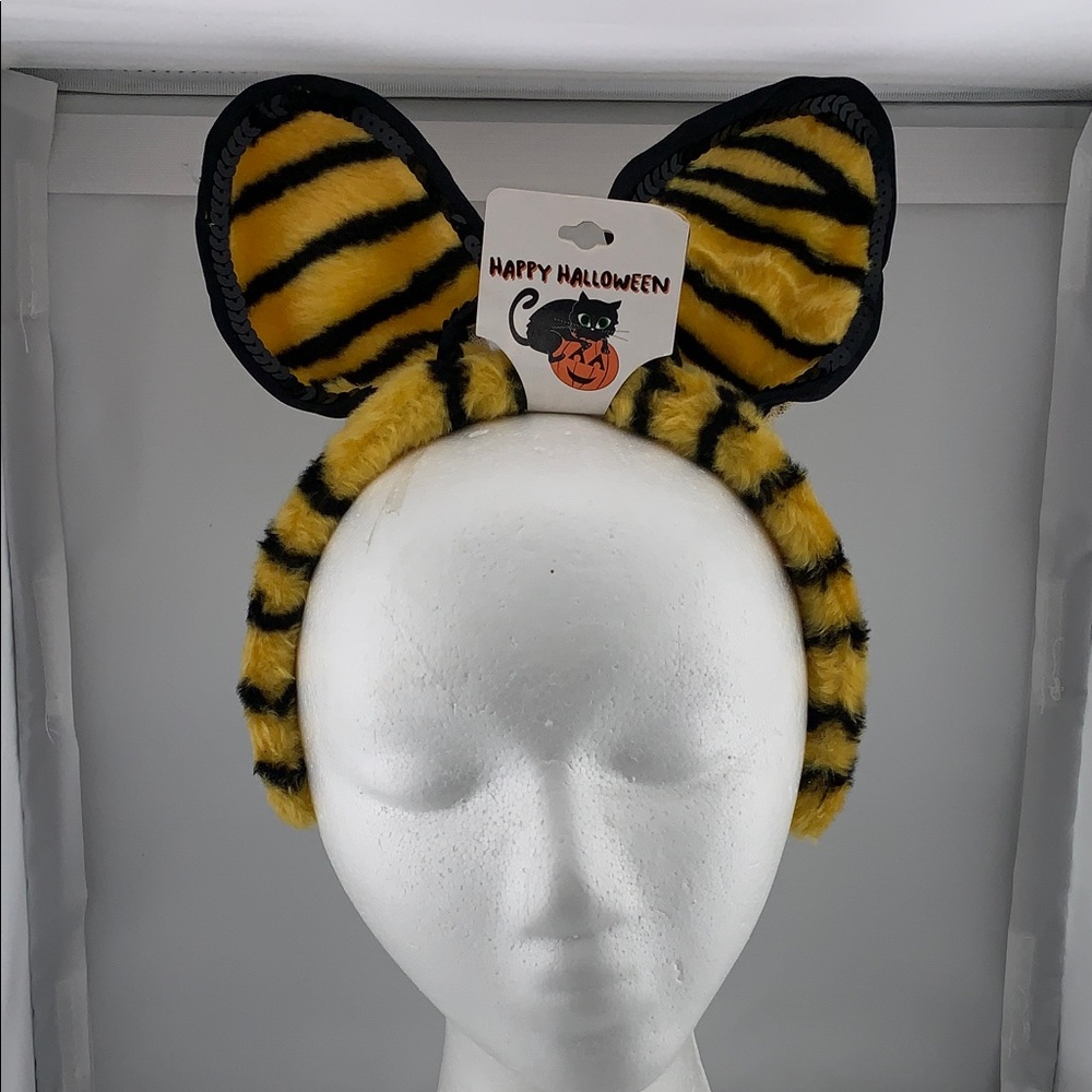 Happy Halloween Tiger Stripe Animal Ear Headband